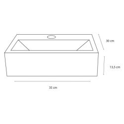 Differnz EOS losse fontein keramiek - wit