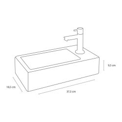 Differnz fonteinset Helios incl. kraan rechts - wit