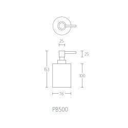 PIET BOON PB502 zeepdispenser staand mat RVS/corian