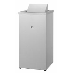 Qbic-line afvalbak gesloten 30l RVS QWBC30 SSL