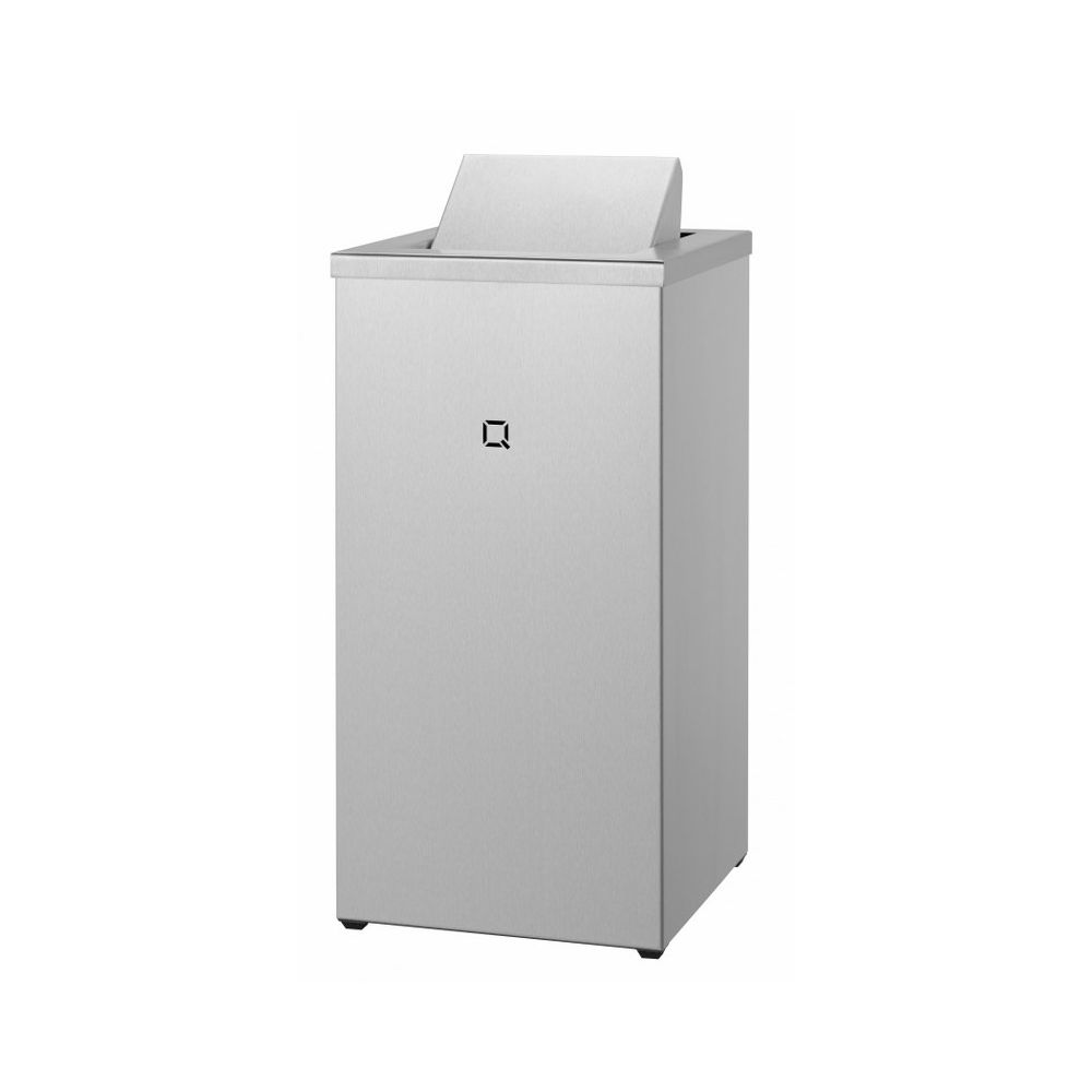 Qbic-line afvalbak gesloten 30l RVS QWBC30 SSL