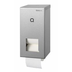 Qbic-line toiletrolhouder 2-rols voor doprollen RVS QTR2 SSL