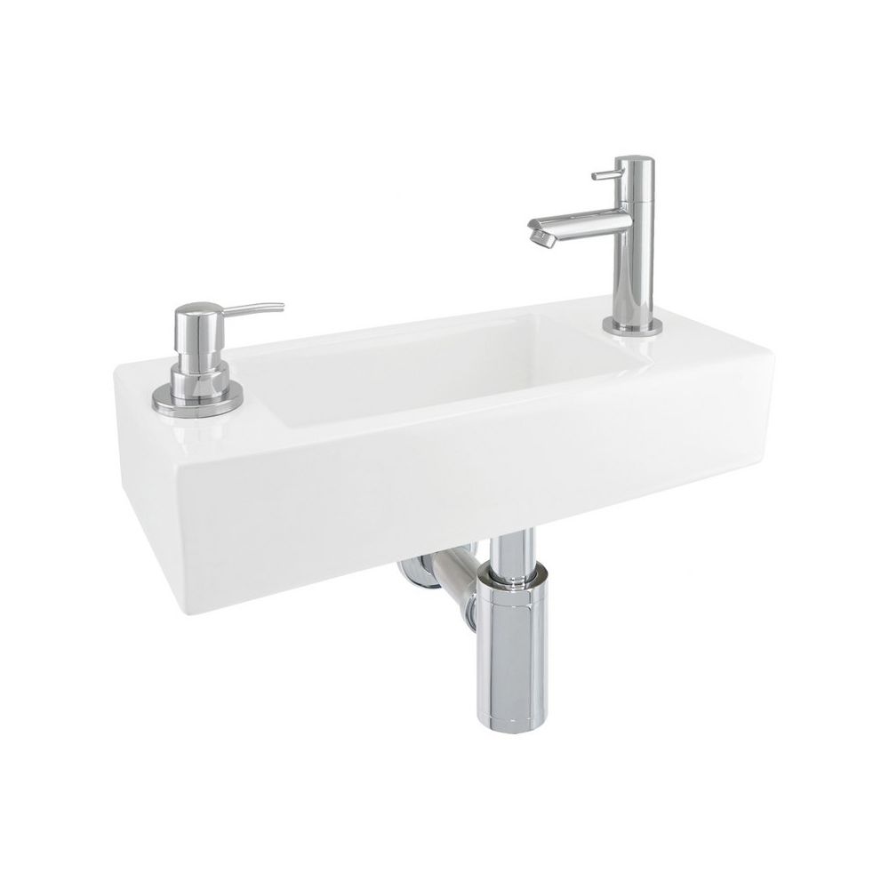 Differnz Fonteinset Sapon - incl. kraan en zeepdispenser - wit