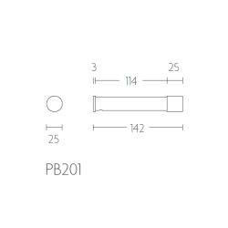 PIET BOON PB201 reserve toiletrolhouder mat zwart