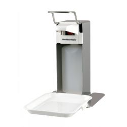 MediQo-line zeep- en desinfectiedispenser 500ml RVS + opvangschaal MQLTD05E