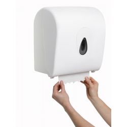 PlastiQline handdoekroldispenser kunststof wit mini PQSACDK