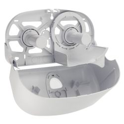 PlastiQline 2020 kunststof 2-rols toiletrolhouder wit - PQ20Duo