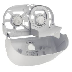 PlastiQline 2020 kunststof 2-rols toiletrolhouder (doprollen) wit - PQ20SDuo