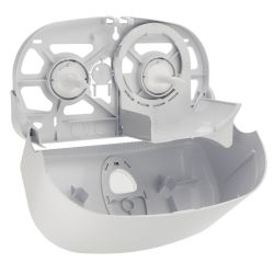 PlastiQline 2020 kunststof 2-rols toiletrolhouder (kokerloos) wit - PQ20CDuo