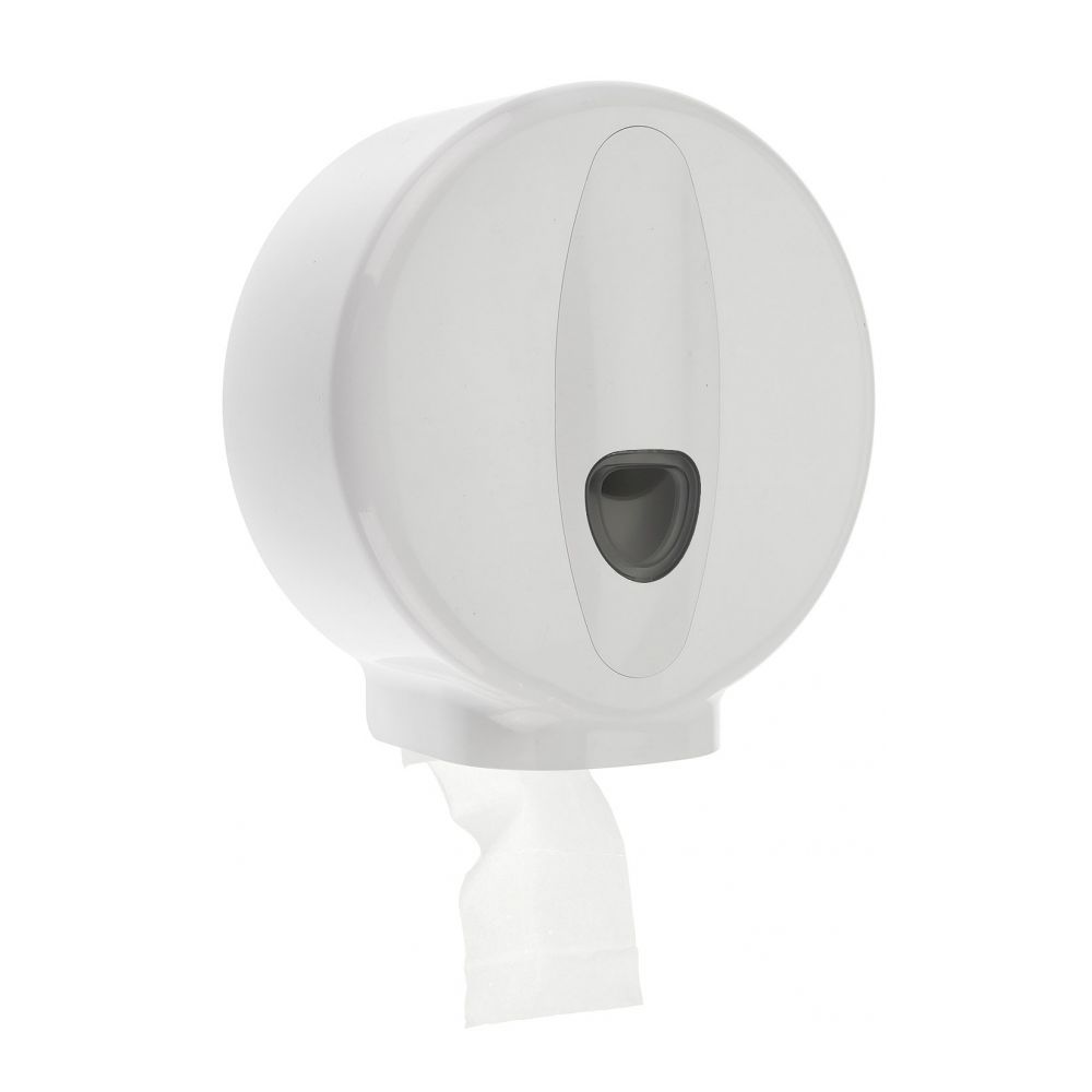 PlastiQline 2020 kunststof jumboroldispenser mini wit - PQ20MiniJ
