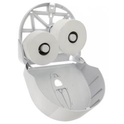 PlastiQline 2020 kunststof jumboroldispenser mini plus restrol wit - PQ20MiniSRJ