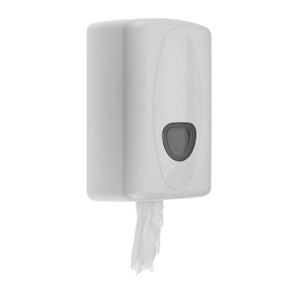 PlastiQline 2020 kunststof mini poetsroldispenser wit - PQ20MiniC