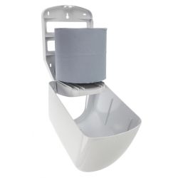 PlastiQline 2020 kunststof midi poetsroldispenser wit - PQ20MidiC