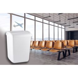 PlastiQline afvalbak semi-open wit 55l PQA55