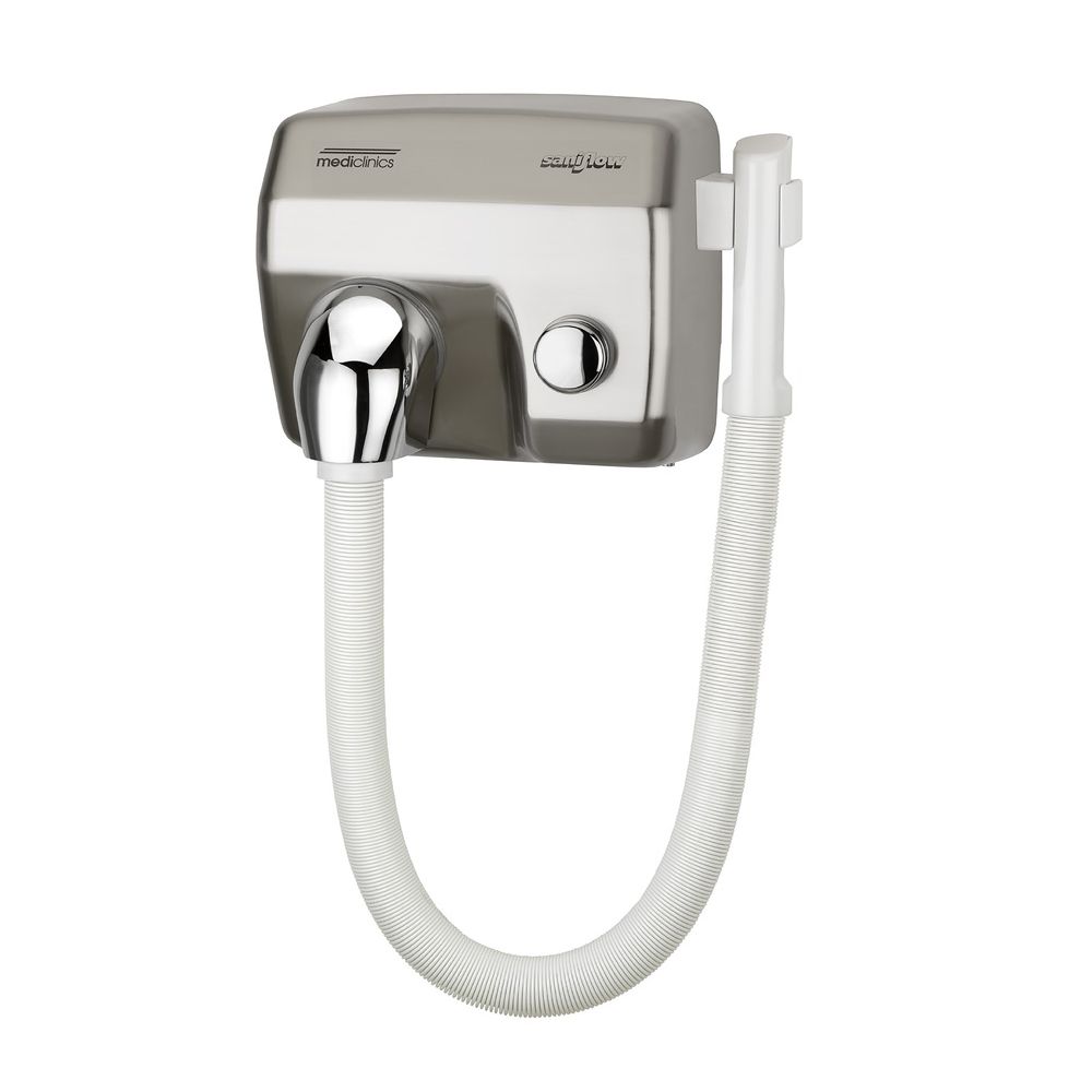 Mediclinics haardroger drukknop RVS look met slang SC1088HTCS