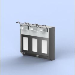 MediQo-line trio zeepdispenser RVS 500ml + afsluitplaten MQTV05E
