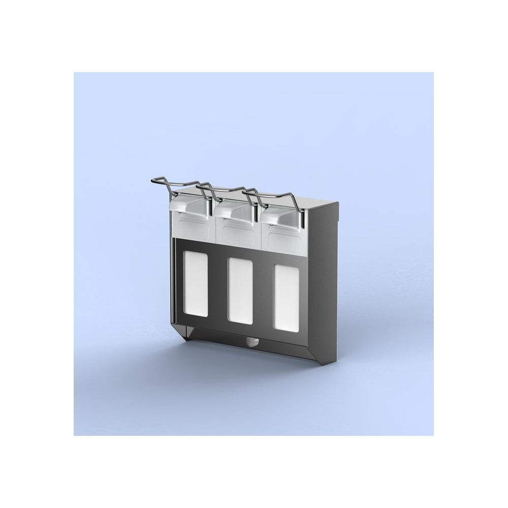 MediQo-line trio zeepdispenser RVS 500ml + afsluitplaten MQTV05E