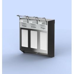 MediQo-line trio zeepdispenser RVS 1000ml + afsluitplaten MQTV10E