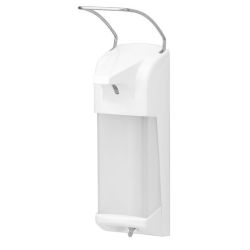 MediQo-line zeep- & desinfectiemiddeldispenser 1000 ml incl. afsluitplaat - wit