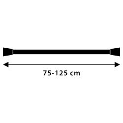 Differnz Douchestang Round 75x125 Chroom