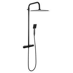 Differnz Thermoline doucheset vierkant - zwart