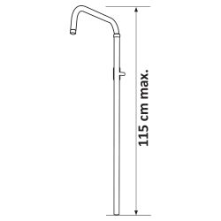 Differnz Thermoline doucheset vierkant - zwart