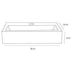 Differnz Flat fonteinset marmer - kraan recht mat zwart