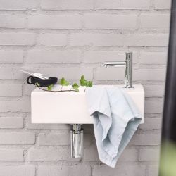Differnz Force fonteinset keramiek - kraan recht chroom