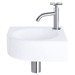 Differnz Cleo fonteinset keramiek - kraan kruis chroom