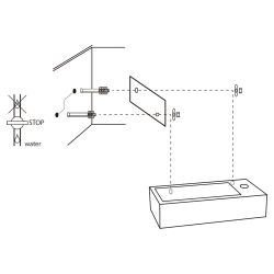 Differnz Helios fonteinset marmer - kraan gebogen mat chroom
