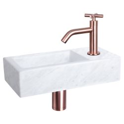 Differnz Helios fonteinset marmer - kraan kruis rood koper