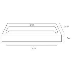 Differnz Flat fonteinset keramiek - kraan recht - mat chroom