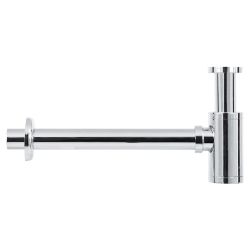 Differnz Flat fonteinset keramiek - kraan gebogen chroom