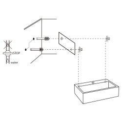Differnz Flat fonteinset beton lichtgrijs - kraan recht mat zwart
