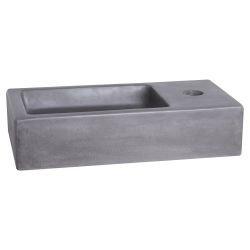 Differnz Ravo fonteinset beton donkergrijs - kraan gebogen mat chroom