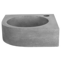 Differnz Cleo fonteinset beton donkergrijs - kraan gebogen mat zwart