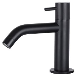 Differnz Ribble fonteinset bombai black - natuursteen - kraan gebogen mat zwart