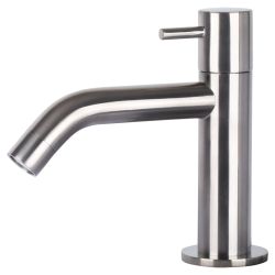 Differnz Ribble fonteinset bombai black - natuursteen - kraan gebogen mat chroom