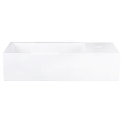 Differnz Solid fonteinset solid surface - kraan gebogen mat zwart