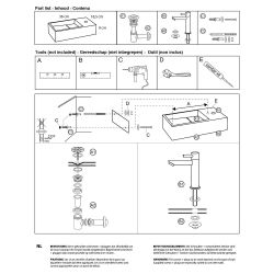 Differnz Solid fonteinset solid surface - kraan gebogen mat zwart