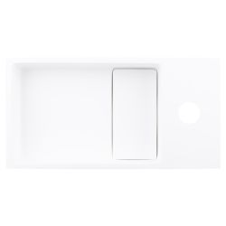 Differnz Solid fonteinset solid surface - kraan recht mat chroom