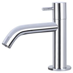 Differnz Solid fonteinset solid surface - kraan gebogen chroom