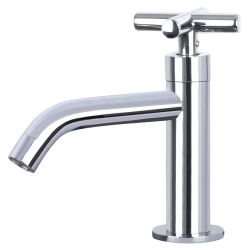 Differnz Solid fonteinset solid surface - kraan kruis chroom