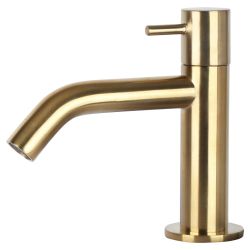 Differnz Solid fonteinset solid surface - kraan gebogen mat goud