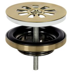 Differnz Solid fonteinset solid surface - kraan gebogen mat goud