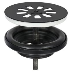 Differnz fonteinset bombai black - natuursteen - kraan gebogen mat zwart