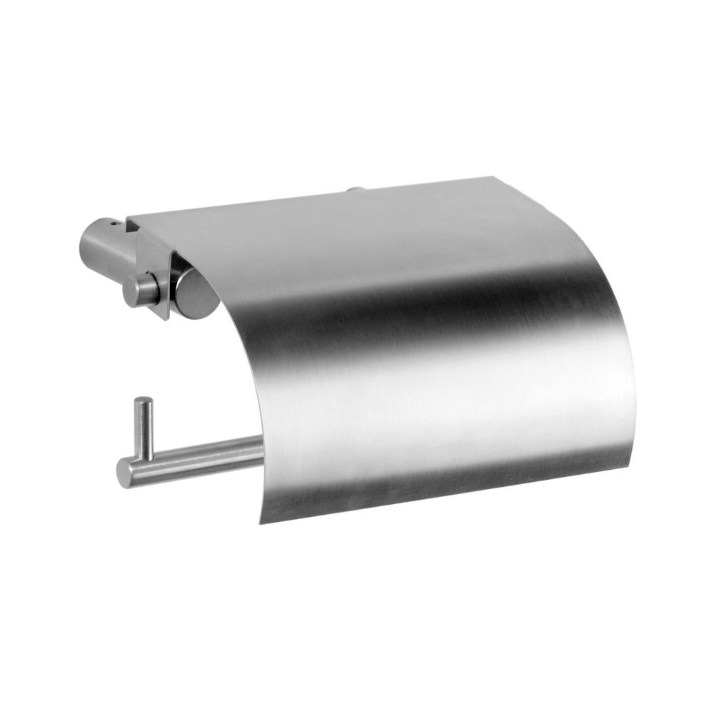 Kursaal toiletrolhouder met klep RVS