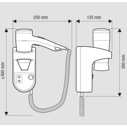 Valera wandhaardroger Premium Smart 1200 Socket
