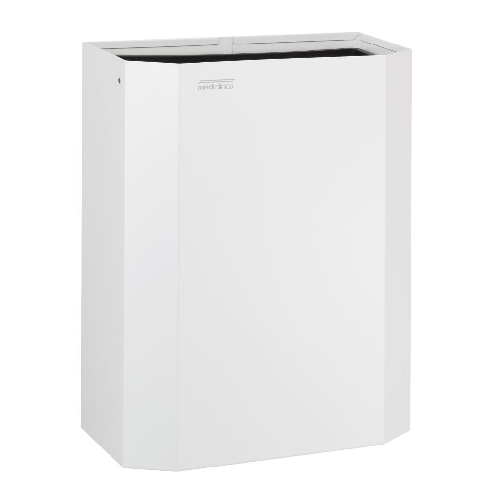 Mediclinics open afvalbak wit 25l. PPA2279