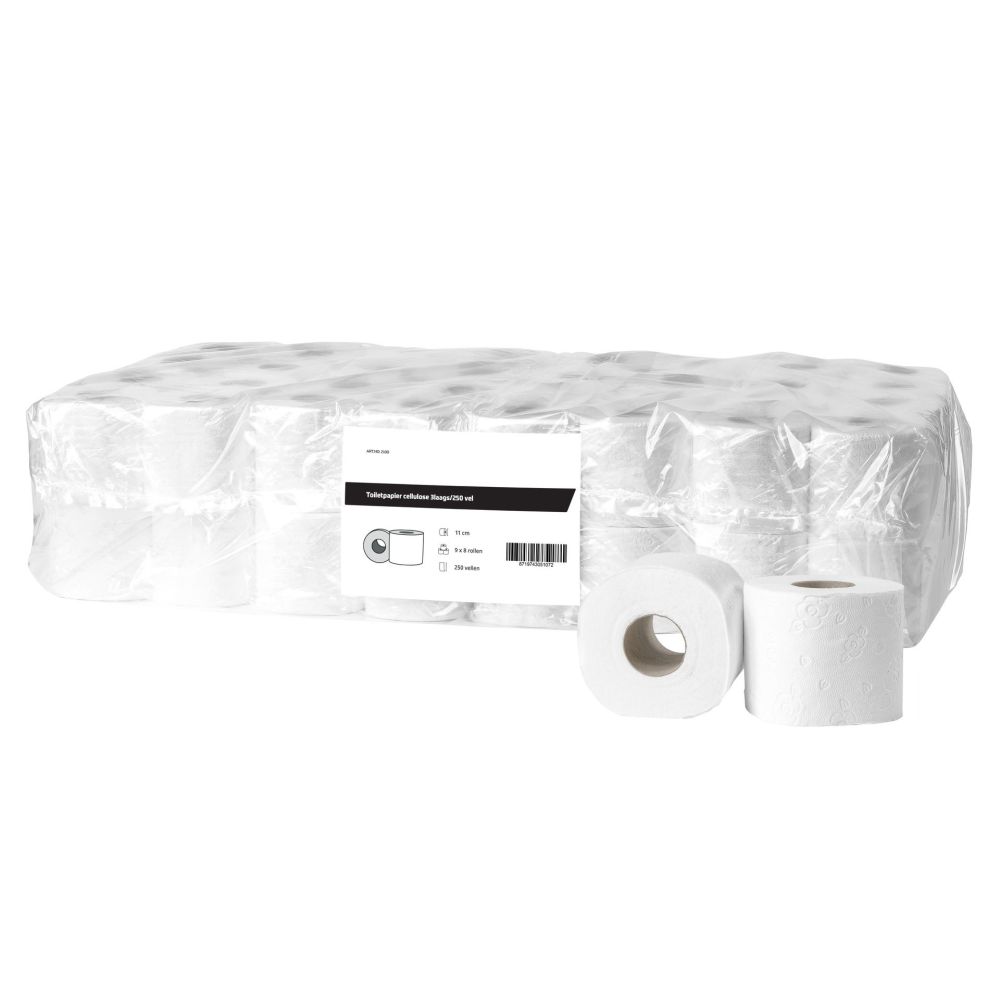 Toiletpapier cellulose 3 laags 250 vel